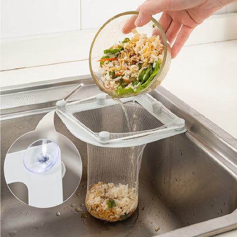 Sink Strainer Drain Net Bag Kitchen Garbage Storage Rack For Food